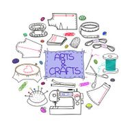 Sewing set round