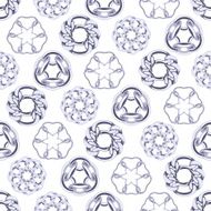 Abstract silver chains circles seamless background