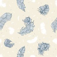 Feathers seamless pattern N6