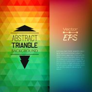 Retro mosaic pattern of geometric triangle shapes N3