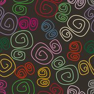 Hand drawn colorful swirl abstract seamless background N2