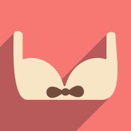 Flat with shadow icon and mobile applacation bra