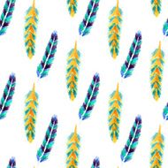 Watercolor feathers
