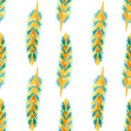 Watercolor feathers N4