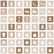 Vector Set of 49 Clothes Icons