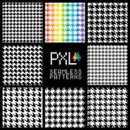 Seamless fashion pattern of pixel style