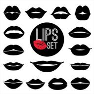 Lips set icons Design element N6