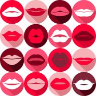 Lips set icons Design element N7