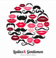 Lips set icons Design element N13