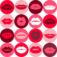 Lips set icons Design element N14