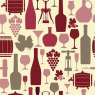 Wine seamless pattern