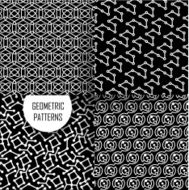 geometric pattern in op art design Black and white N45