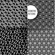 geometric pattern in op art design Black and white N50