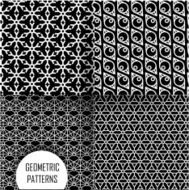 geometric pattern in op art design Black and white N51