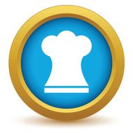 Gold chef hat icon