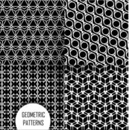 geometric pattern in op art design Black and white N52