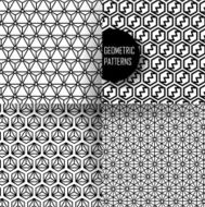 geometric pattern in op art design Black and white N56