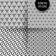 geometric pattern in op art design Black and white N57