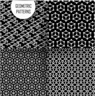 geometric pattern in op art design Black and white N59