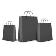 black shopping bags set N5