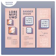 trendy banner template design set N2