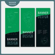 trendy banner template set design N2