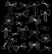 Black and white silhouette image of bow set N2