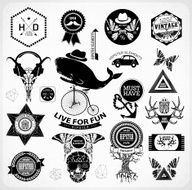 hipster label icon elements N12