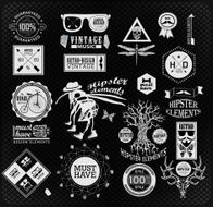 hipster label icon elements N15