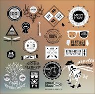 hipster label icon elements N16