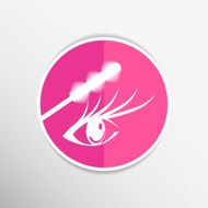 Illustration mascara brush makeup eye eyelash