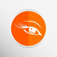 vector blue eye with long lashes woman makeup beauty symbol N7