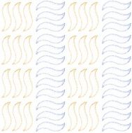 Waves and fire hand drawn vector pattern Yellow blue