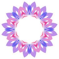 Colorful floral wreath frame N4