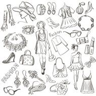 Hand drawn Fashion illustration N2