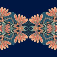 Abstract seamless ornament pattern the kaleidoscope effect Ethnic damask motif N8