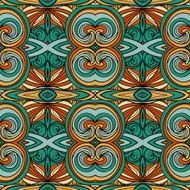 Abstract seamless ornament pattern the kaleidoscope effect Ethnic damask motif N11