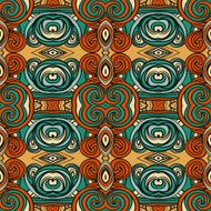 Abstract seamless ornament pattern the kaleidoscope effect Ethnic damask motif N12