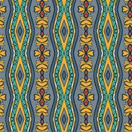 Abstract seamless ornament pattern the kaleidoscope effect Ethnic damask motif N24