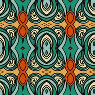 Abstract seamless ornament pattern the kaleidoscope effect Ethnic damask motif N26