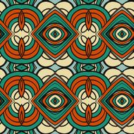 Abstract seamless ornament pattern the kaleidoscope effect Ethnic damask motif N30