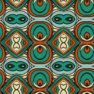 Abstract seamless ornament pattern the kaleidoscope effect Ethnic damask motif N35