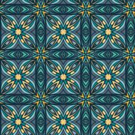 Abstract seamless ornament pattern the kaleidoscope effect Ethnic damask motif N51