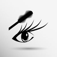 mascara eye brush paint makeup stroke isolated eyelash N2