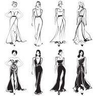 Elegant fashion models