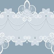 Lace pattern with pearls and roses