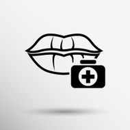 kiss lips vector lipstick icon passion symbol female N9