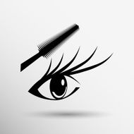 Woman eye with beautiful makeup and long eyelashes Mascara Brush N2