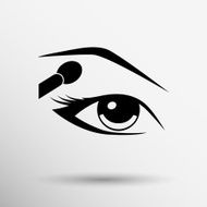 vector illustrations with beautiful female eyes different makeup N2