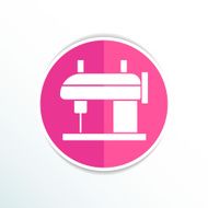Sewing machine vector icon raft embroidery tool clothes N6